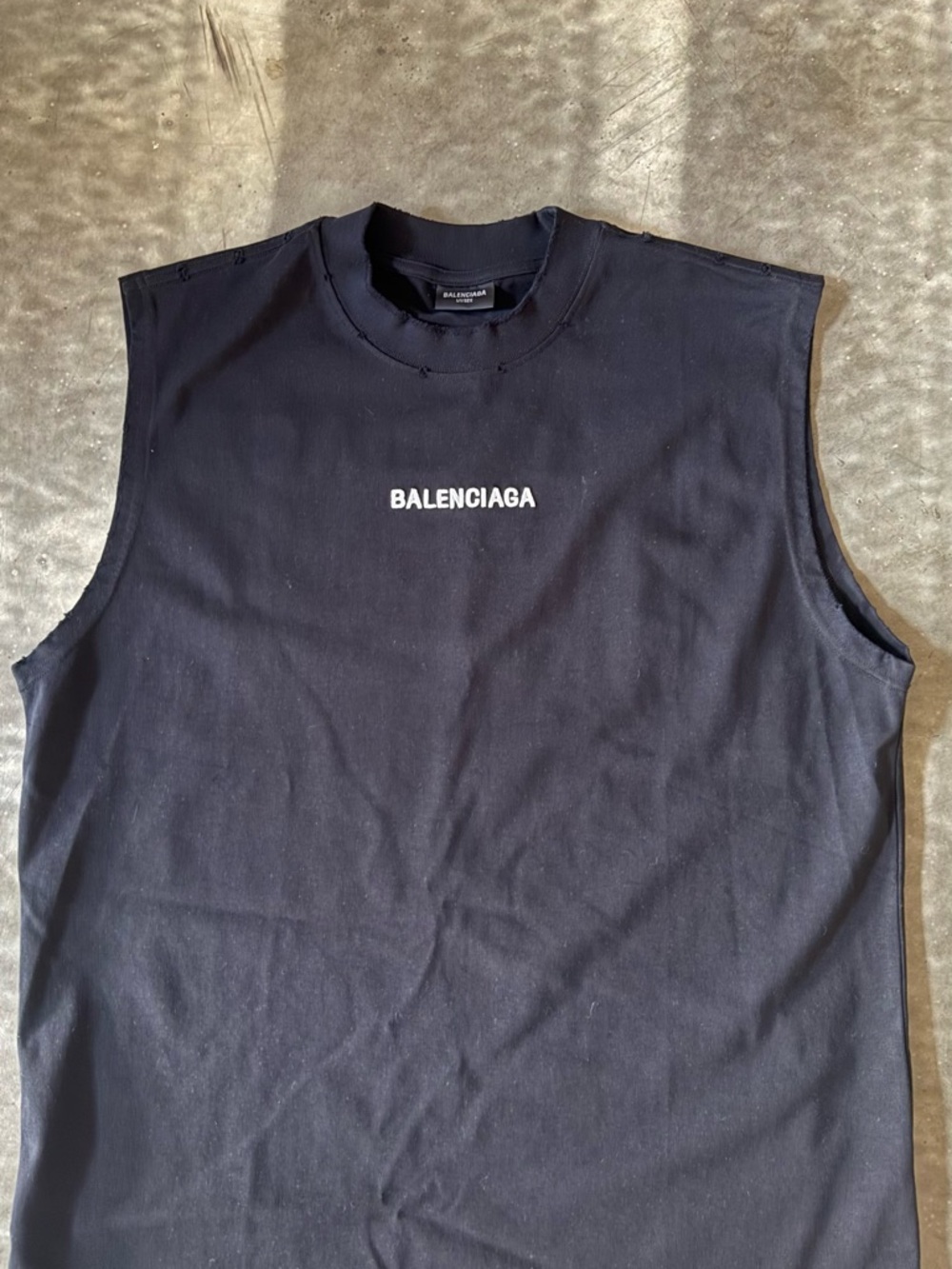 SOLD OUT❌Balenciaga Black Sleeveless Logo Tank